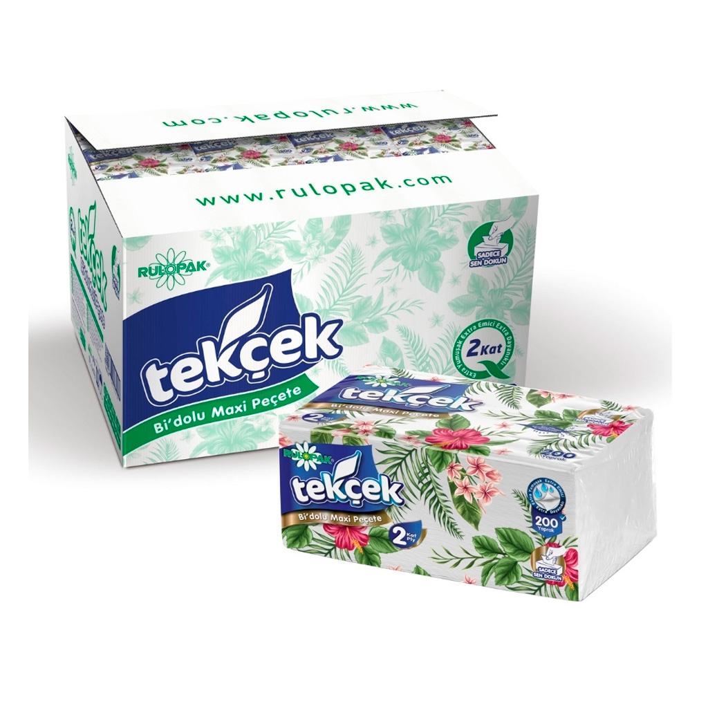 Салфетка диспенсерная Rulopak Салфетка для диспенсера Rulopak, 2 слоя, 200 шт